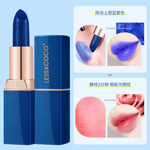 LESSXCOCO บลูโรส เมจิก ลิปสติกเปลี่ยนสีได้ – กันน้ำ ไม่เหนียวเหนอะหนะ และติดทนนาน - Product Image 1