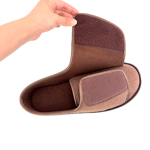 Zapatos sin cordones extra anchos, zapatillas para caminar con cierre ajustable y amortiguación terapéutica para pies hinchados - Product Image 1