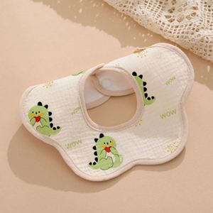 Baberos de Algodón 100% Personalizados con Estampado, Manoplas de Gasa a Juego, Cierre de Broche Lavable, para Niños y Niñas - Product Image 6