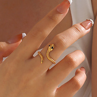 Cincin Berbentuk Ular Minimalis Terinspirasi Mode Eropa dan Amerika untuk Wanita, Gaya Etnik Vintage dengan Motif Tetesan Minyak.