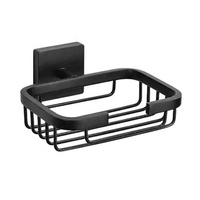 Porte-savon mural noir pour salle de bain, auto-drainant