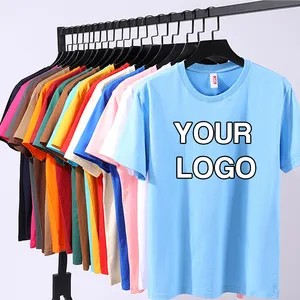 Vente en gros T-shirts unis personnalisés grande taille T-shirts 100% coton personnalisés impression de logo t-shirts pour hommes de haute qualité de grande taille