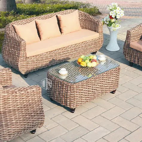 PE Rattan mobili da giardino divano mobili da giardino Set mobili da esterno Set da esterno di alta qualità