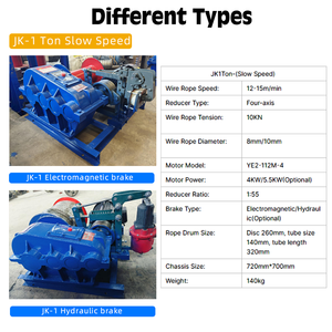 1 Ton Diesel Winch dengan 100m kawat tali untuk tambang mengangkat dan berat menarik disesuaikan dengan garansi garansi - Product Image 2