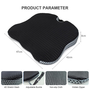Coussin <span class=keywords><strong>de</strong></span> siège <span class=keywords><strong>de</strong></span> voiture universel en mousse <span class=keywords><strong>à</strong></span> mémoire <span class=keywords><strong>de</strong></span> forme, design attrayant, confortable et épais, <span class=keywords><strong>pour</strong></span> la conduite - Product Image 2