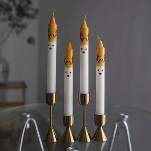 Bougie classique conique de 20 cm, style européen, sans fumée, imprimée, pour la décoration de banquets de mariage - Product Image 4