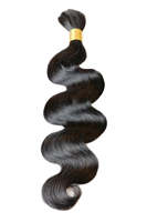 Cheveux humains bouclés non traités en vrac pour tressage, sans trame, effet mouillé et ondulé, extensions de cheveux en vrac pour tressage