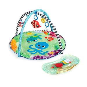 Sea Floor Explorers 2-en-1 <span class=keywords><strong>Tapis</strong></span> <span class=keywords><strong>d</strong></span>'<span class=keywords><strong>eau</strong></span> Jouets sensoriels Portable Tummy Time Mat Baby Activity Play Gym avec jouets suspendus - Product Image 1