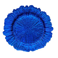 Assiettes de présentation en plastique de style européen pour mariage, fête, hôtel, dîner, assiette de service ronde de 13 pouces