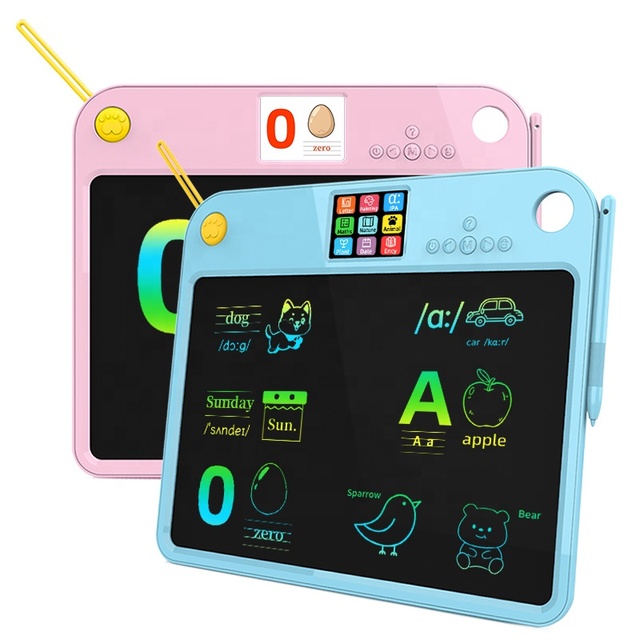 Multi-Functional Educational Baby Dual-Screen Plastic Reading Writing Tablet English Computer Toy Learning Machine for Kid