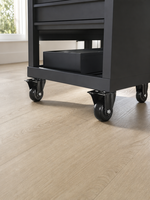 Prix d'usine Chaise de bureau pivotante fixe avec roulettes universelles en PU, Chariot à poubelles pour mobilier, extérieur et entrée d'hôpital