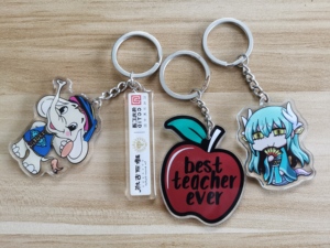 Llavero de acrílico personalizado de anime con todos los personajes, bonitos llaveros personalizados de plástico (aleación de zinc, acero inoxidable) sin molde UV - Product Image 5