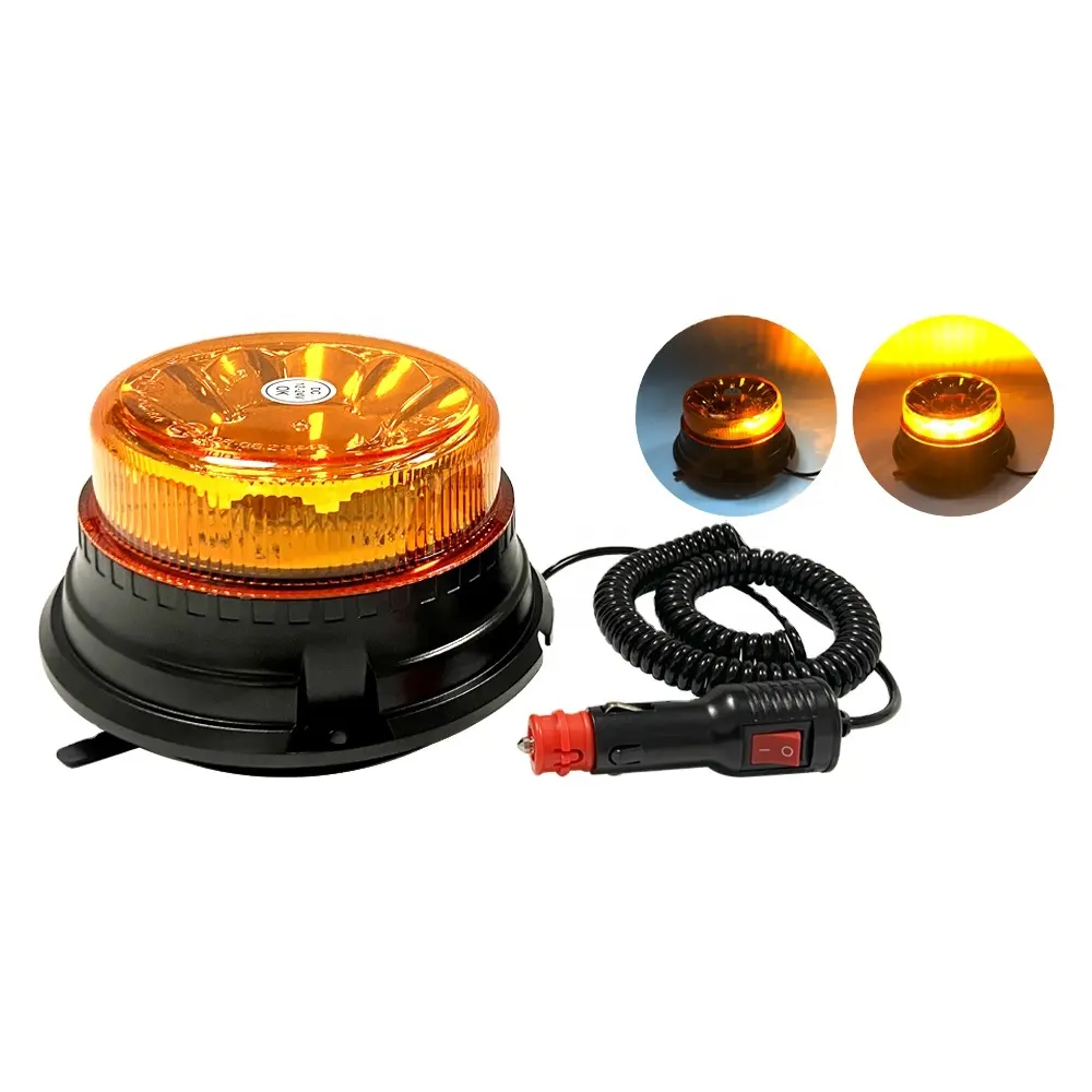 12V 24V carro telhado estroboscópio girando levou aviso farol luz com ímã base