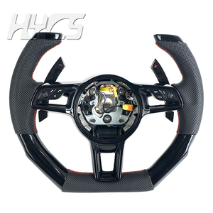 Volante Deportivo para Automóvil con Forma de F1 para Porsche Panamera Cayenne 957 911 958 970 92A, Negro <span class=keywords><strong>Piano</strong></span> y Fibra de Carbono - Product Image 1