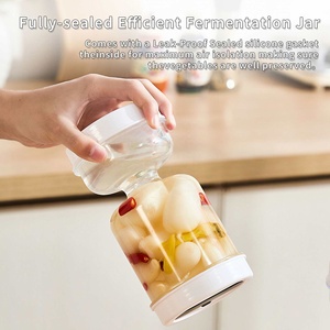 Gran oferta, tarro de pepinillos de separación seca y húmeda, tarro de pepinillos de reloj de arena, contenedor de almacenamiento de alimentos, <span class=keywords><strong>aceitunas</strong></span> selladas para el hogar, cocina, PC, fiesta, 10 Uds. - Product Image 2