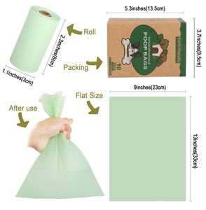 Bolsas para Desechos de Mascotas Personalizadas de Alta Calidad OEM, Bolsas para Excremento de Perro 100% Compostables y Reutilizables, 10 Rollos con Caja de Color - Product Image 6