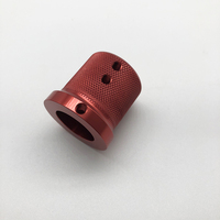 Precise Alignment CNC Machining OEM Aluminum Milling Drilling Turning Parts Red Shiny Precise Tolerance Custom Car Parts