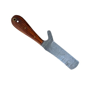 Couteau de castration artisanal en acier Damas de haute qualité, 8 pouces, manche en bois, fourreau en cuir à double tranchant, couteaux de castration - Product Image 5