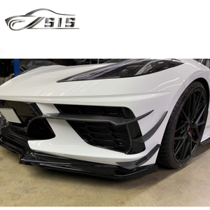 Offre Spéciale 2020-2021Year Corvette <span class=keywords><strong>C8</strong></span> matériau en Fiber de carbone pare-chocs avant lèvre évent couverture adaptée pour <span class=keywords><strong>C8</strong></span> voiture diffuseur TrimBodyKit - Product Image 2
