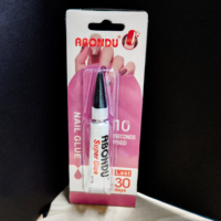 Colle à ongles en tube aluminium 6g, séchage rapide, longue tenue, pour faux ongles miniatures, vente en gros