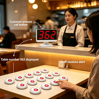 Sistema de Llamada Impermeable para Camareros de Restaurantes, Botones de Alerta, Receptor para Hospitales, Cafeterías, Restaurantes, Hogares de Ancianos