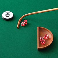 Plateau à dés en bois de 7 pouces pour le jeu de craps, finition lisse, taille casino, pour table de craps style Las Vegas
