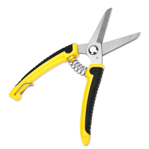 Lu Ban's Work Pruning Shears Stainless Steel Bypass Manual Pruner For Pruning Branches Yellow Black Handle Plastic - Product Image 1