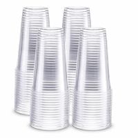 Gobelets en plastique PET transparents avec logo personnalisé, 300 ml, 400 ml, 500 ml, 600 ml, 700 ml, gobelets jetables pour boissons froides avec couvercle en dôme pour jus