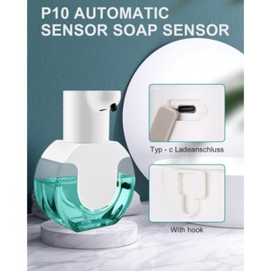 Distributeur de savon automatique mural rechargeable par USB, 4 niveaux réglables, nouvelle tendance, logo personnalisé - Product Image 5