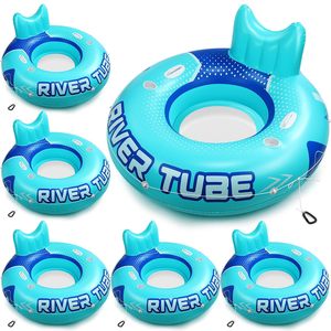 Inflatable River Tube 135cm Single Person Float With Handle And Cup Holder For Lake Resort Use - Product Image 1