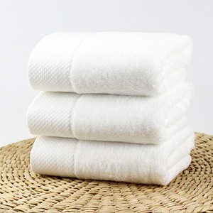 White Cotton <b>Bath</b> <b>Towel</b> 40x80 Cm Hotel Use Skin Friendly Rectangle Solid Color <b>Towel</b> <b>Set</b> - Product Image 2