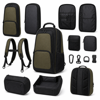 Sac à dos de sport décontracté vert olive, léger, pour raquette de pickleball, avec poche en filet pour bouteille et bretelles rembourrées