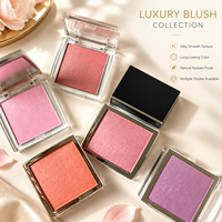 Palet Blush Warna Tunggal Bentuk Kotak Isi Ulang Bedak Blush Natural Matte Rias Wajah