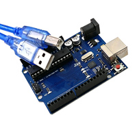 Placa de Desarrollo R3 CH340 Atmega16u2 con Cable USB Compatible con Placa de Desarrollo AVR para Kits Educativos ArduiUNO