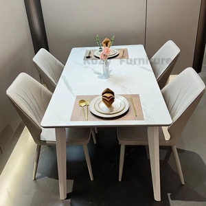 Table à manger et table d'écriture moderne en marbre <span class=keywords><strong>KOZ</strong></span> pour hôtel, atelier, usage domestique - Product Image 2