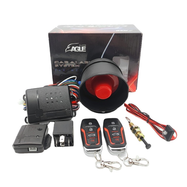 12V Car Security System Horn Siren DIY Easy Install Alarm Remote Control Anti-Theft One Way Car Alarm