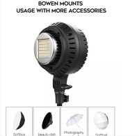 Fosoto Lumière LED de Studio pour Selfie COB Monture Bowens Lampe Photo Continue LED pour Studio Vidéo avec Télécommande Éclairage Photographique
