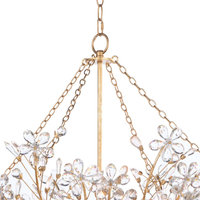 Lustre moderne de luxe en forme de fleur, en cristal, pour la décoration du salon, décoration de plafond dorée