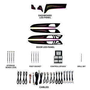 Nunoo Usine En Gros Voiture Éclairage Ambiant Mercedes ML-2012-2015 GL-2013-2015 GLE-2015-2019 <span class=keywords><strong>FLS</strong></span>-2016-2019 -<span class=keywords><strong>22</strong></span> Leds - Product Image 1