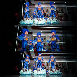 JT Studio <span class=keywords><strong>Vegeta</strong></span> Anime 33CM Son Goku et <span class=keywords><strong>Vegeta</strong></span> Super <span class=keywords><strong>Saiyan</strong></span> God <span class=keywords><strong>Blue</strong></span> <span class=keywords><strong>2</strong></span> Têtes Statue PVC Modèle de Collection Jouets Cadeaux Original - Product Image 2