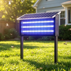 Lámpara Solar LED Industrial <span class=keywords><strong>de</strong></span> 35W para Exteriores, Modelo HL-917, Resistente al Agua, con Gran Cobertura (200-300), Color Morado, Eliminador <span class=keywords><strong>de</strong></span> Insectos - Product Image 3