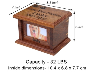 Keranda Jenazah Hewan Peliharaan Kayu Modern Ramah Lingkungan, Awet, Bentuk Persegi Panjang, Dapat Disesuaikan, untuk Abu Jenazah Anjing - Product Image 3