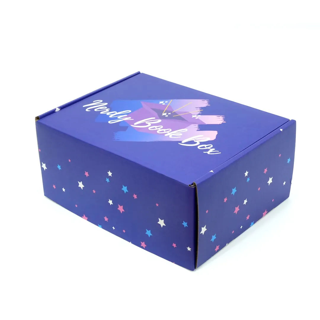 custom outside printing purple box high-quality corrugated mailer shipping paper box clothing gift packaging box