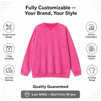 OEM ODM Katun Batik Snow Wash Washed Distressed Crewneck Sweatshirt Vintage Pullover Unisex Grosir Langsung dari Pabrik
