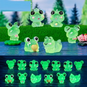 Figuras decorativas DIY para regalo, ranas luminosas, decoración de jardín de hadas, figuras de ranas en miniatura que brillan en la noche, decoración del hogar, 1 ud. - Product Image 1