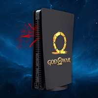 Neues Design für PS5 God of War Skin Gehäuse ABS Hart Stoßfest Kratzfest Seitenpanel Ersatz-Frontplatte Spielzubehör