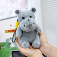 Peluche miniature Feiya New Rhino, adorable animal de dessin animé, rembourrage en coton PP, 11-30 cm, option de logo personnalisé