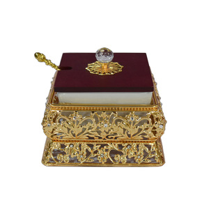 Recipiente de Cocina de Metal Chapado en Oro, Cuadrado, de Cerámica, para <span class=keywords><strong>Café</strong></span>, Especias, Olla con Tapa - Product Image 4