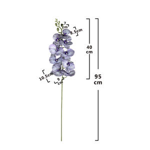 9 Cabezas de <span class=keywords><strong>Flores</strong></span> de Cymbidium de Látex 3D de Tacto Real, Orquídea Artificial, Flor de Cymbidium Phalaenopsis - Product Image 5