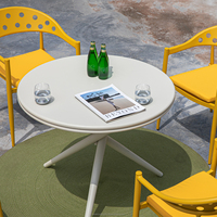Table de salle à manger OSMEN Belize, ensemble de 5 pièces, table de salle à manger extérieure avec 4 chaises, meubles pour terrasse extérieure